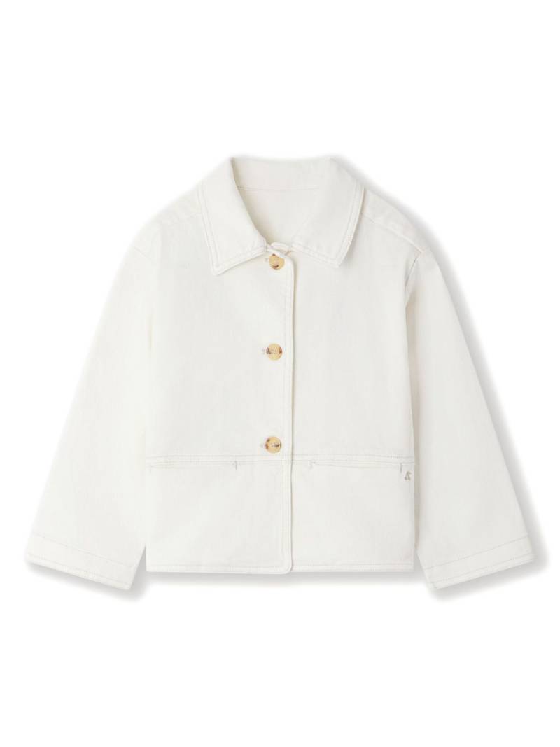 Bonpoint Clarity decorative-stitching denim jacket - White von Bonpoint