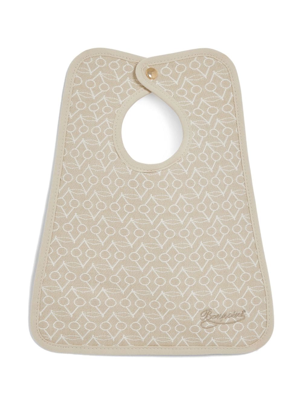 Bonpoint Clip logo-jacquard cotton bib - Neutrals von Bonpoint