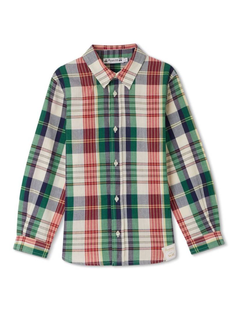 Bonpoint Daho checked cotton shirt - Green von Bonpoint