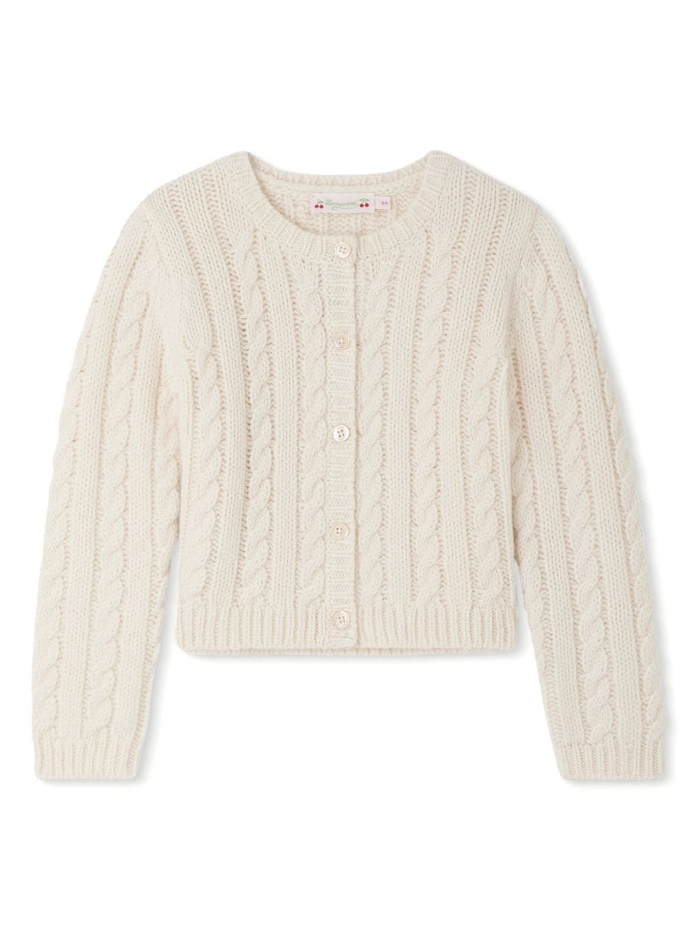 Bonpoint Dallulah cable-knit wool cardigan - White von Bonpoint