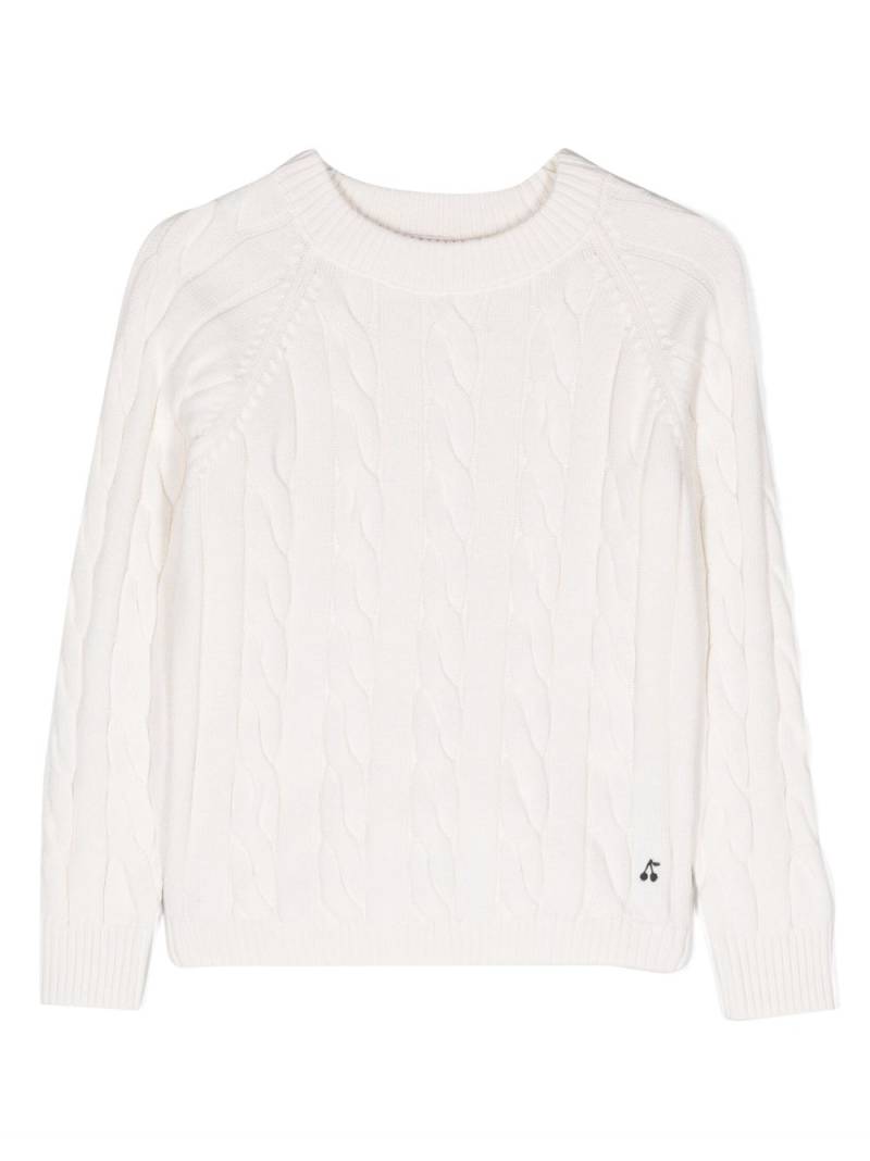 Bonpoint Dalton cable-knit jumper - White von Bonpoint