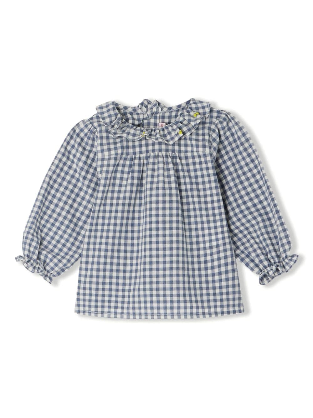 Bonpoint Dojoba gingham-checked blouse - Blue von Bonpoint