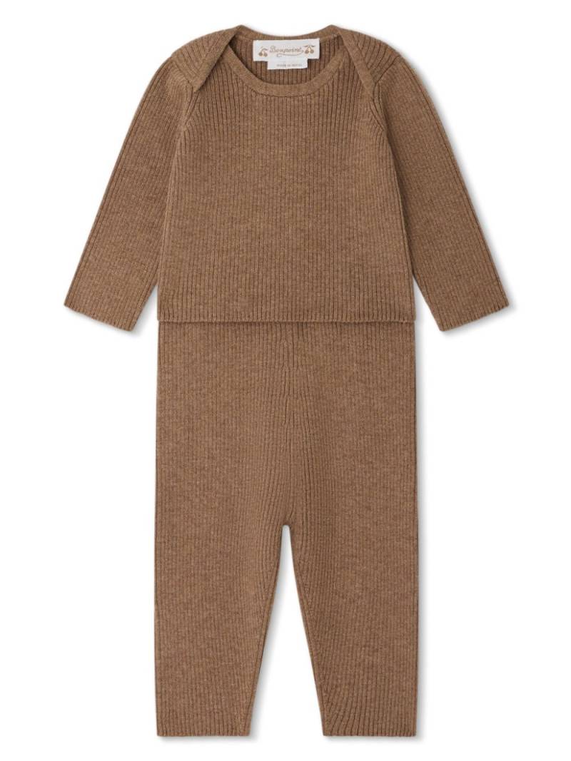 Bonpoint Fili wool-cotton set - Brown von Bonpoint