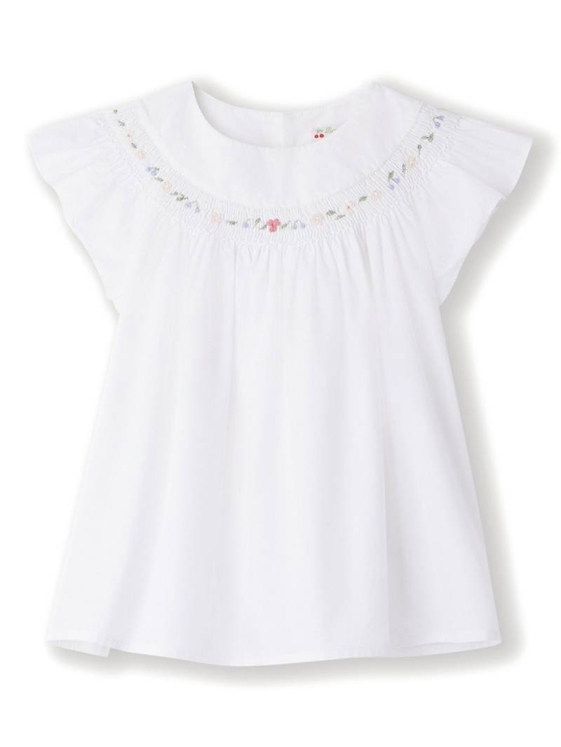 Bonpoint Fillys floral-embroidered cotton blouse - White von Bonpoint