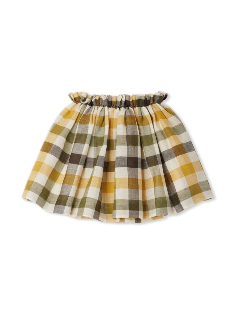 Bonpoint Flaminia checked miniskirt - Yellow von Bonpoint