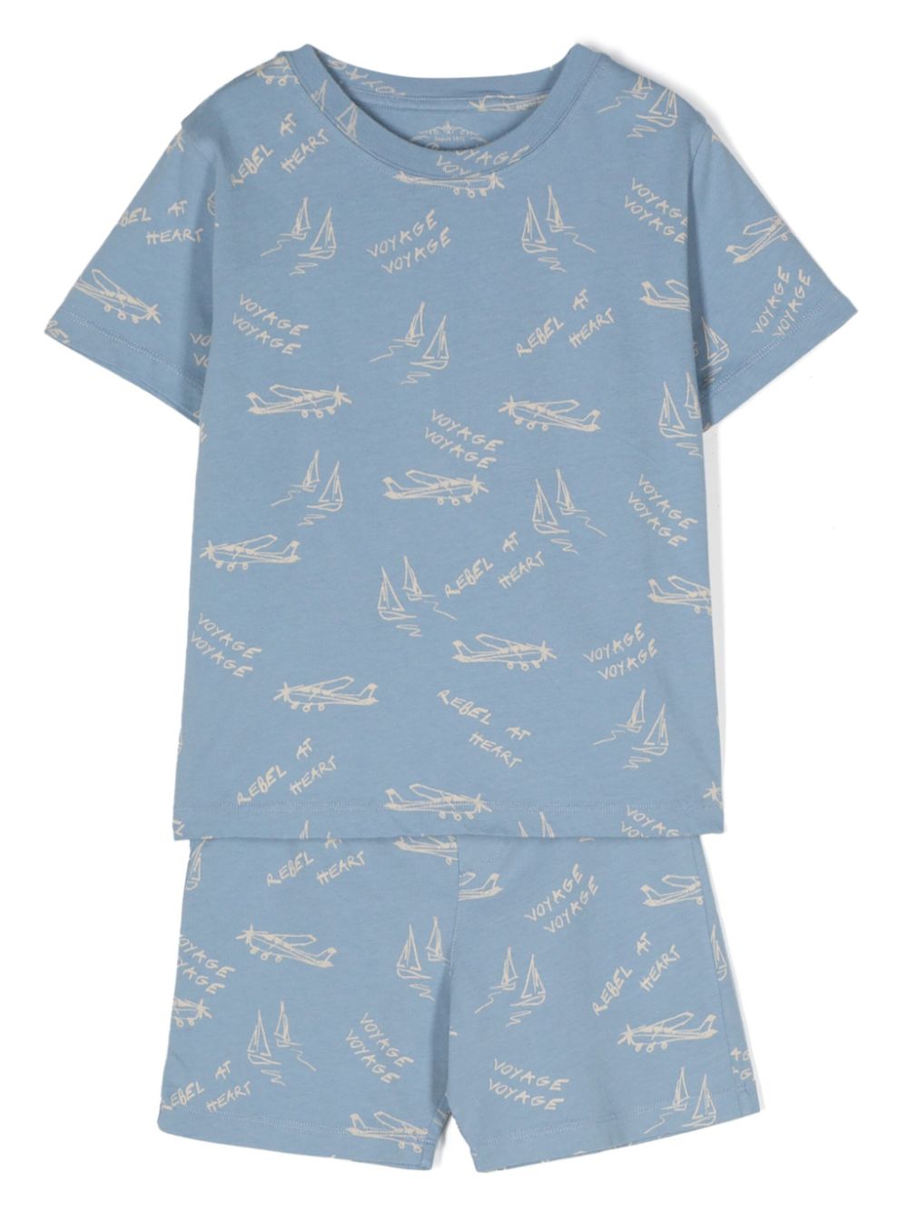 Bonpoint Flaubert cotton shorts set - Blue von Bonpoint