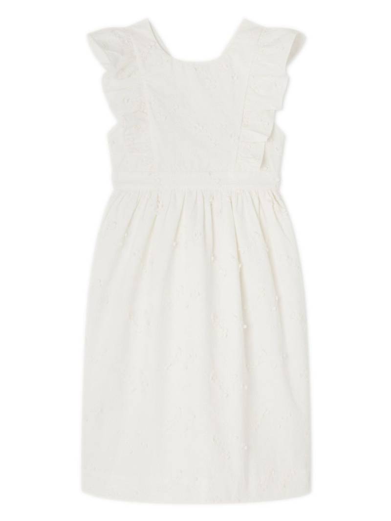 Bonpoint Frida floral-appliqué cotton dress - White von Bonpoint