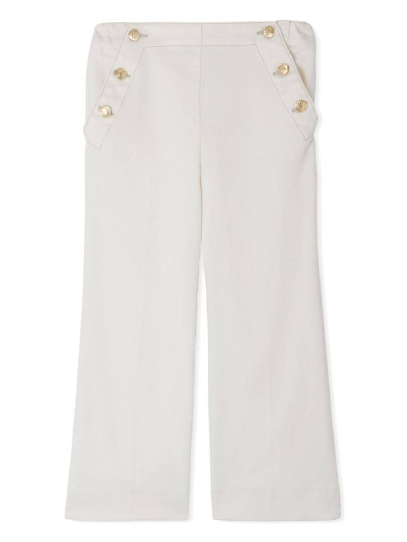 Bonpoint Gaetane buttoned wide-leg trousers - Neutrals von Bonpoint