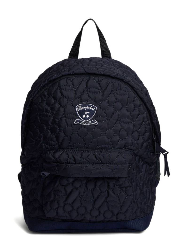 Bonpoint Gania cherry-quilted backpack - Blue von Bonpoint