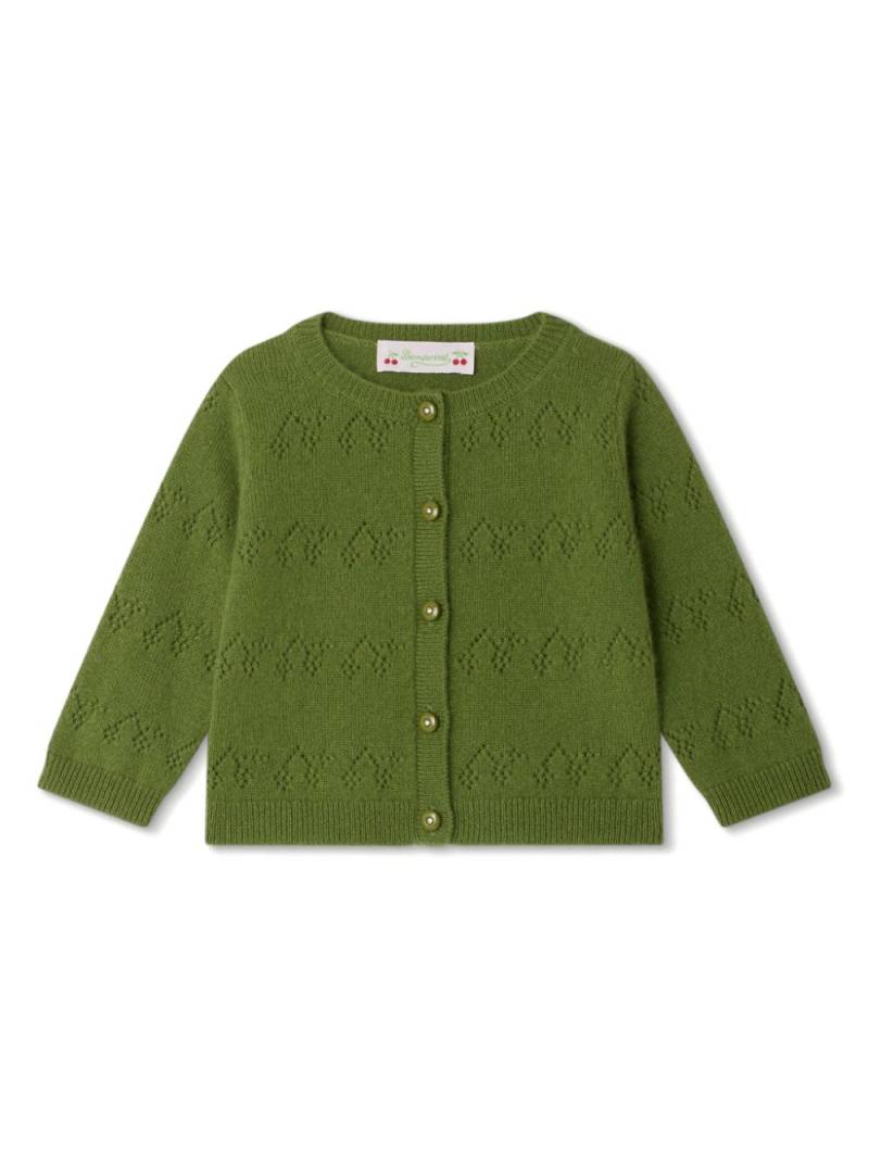 Bonpoint Gwenoli pointelle-knit cardigan - Green von Bonpoint