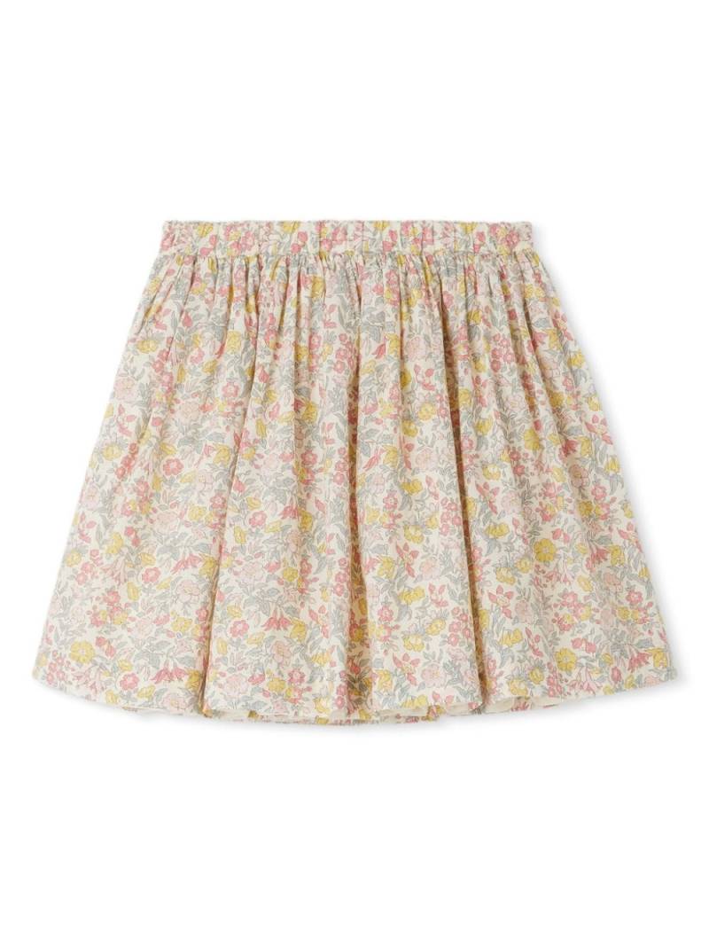 Bonpoint Jupe floral-print cotton skirt - White von Bonpoint