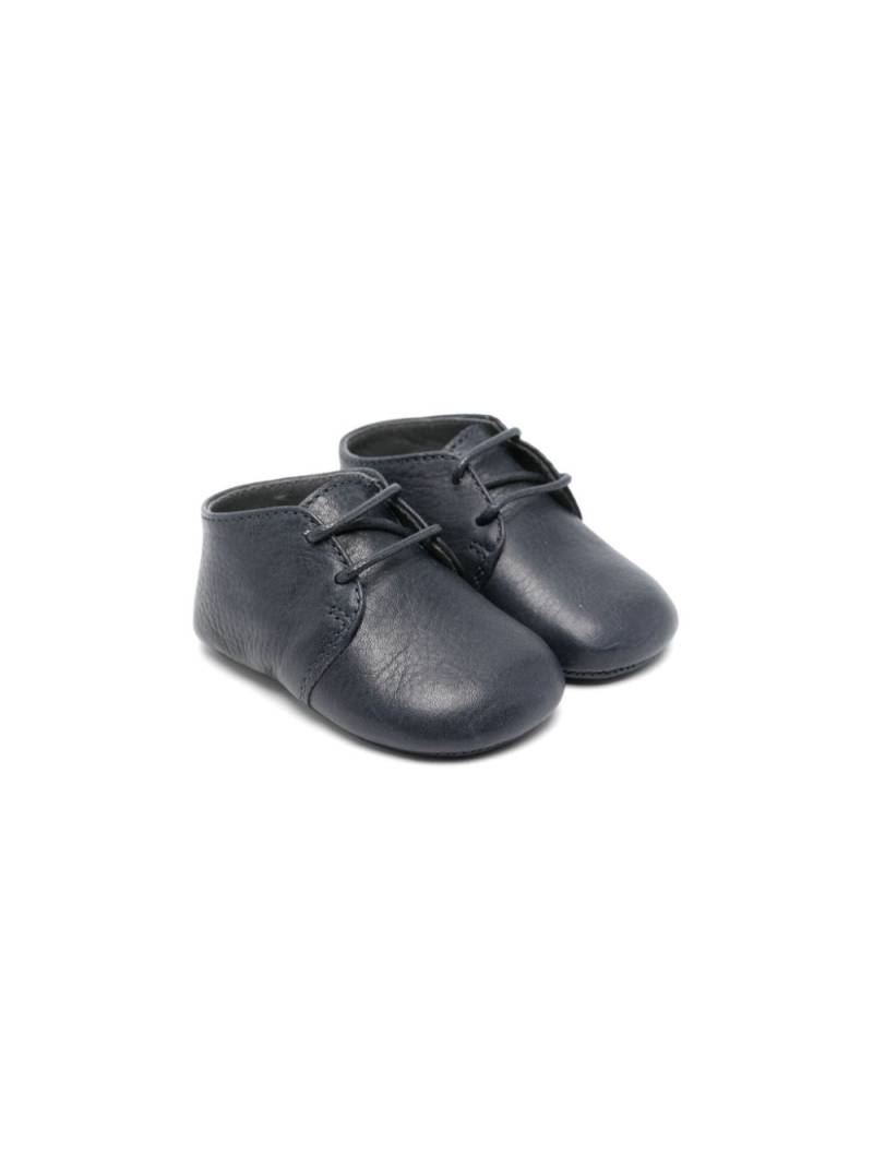 Bonpoint Little leather crib shoes - Blue von Bonpoint