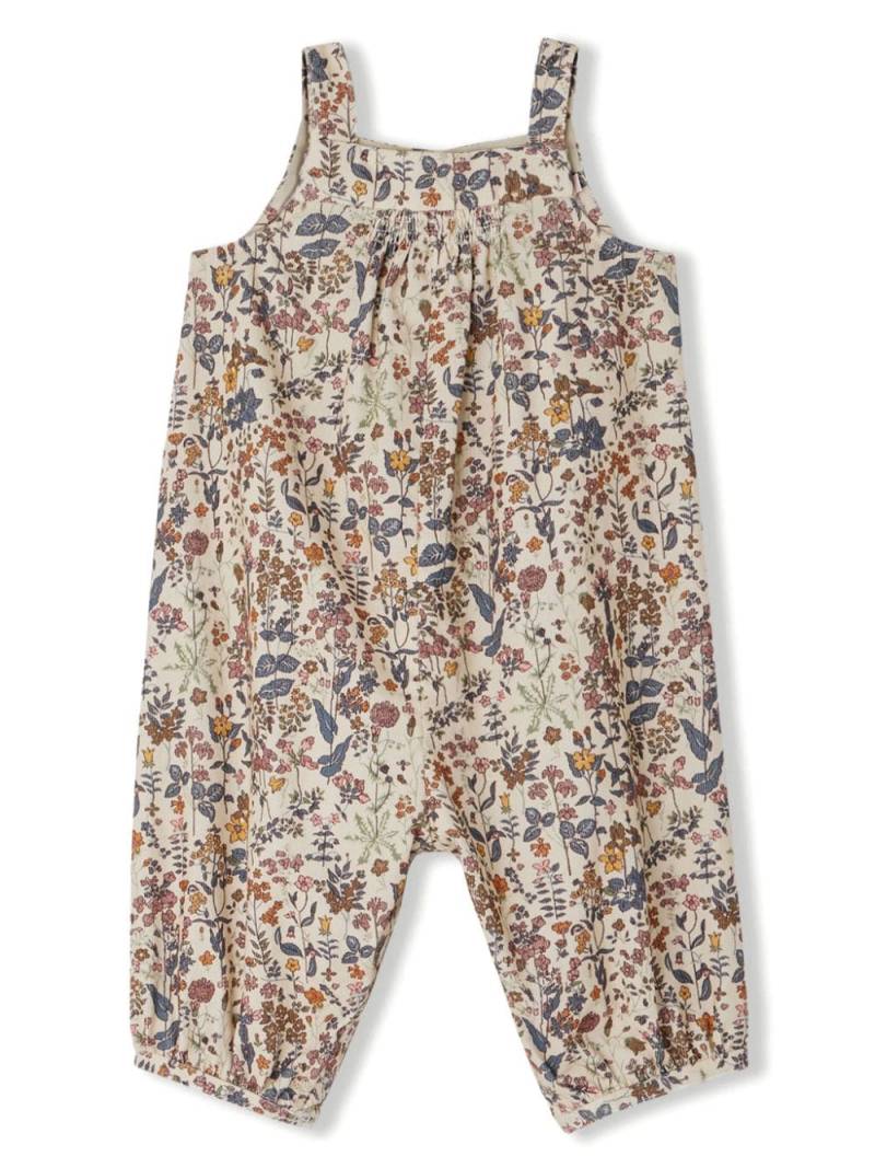 Bonpoint Nucci floral-print dungarees - Neutrals von Bonpoint