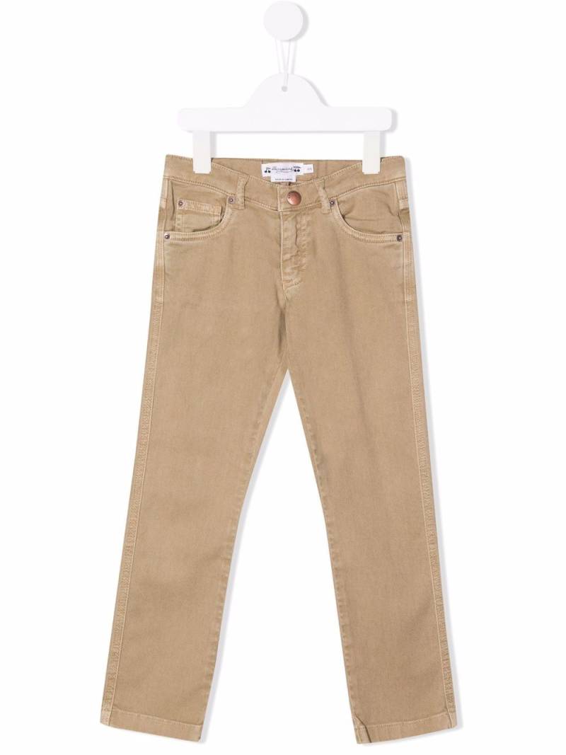 Bonpoint TEEN mid-rise slim-fit jeans - Neutrals von Bonpoint