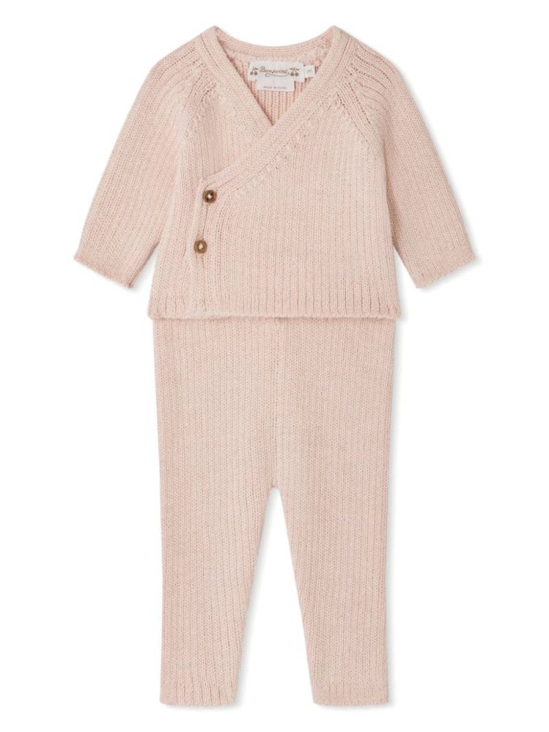 Bonpoint Theva knitted tracksuit set - Pink von Bonpoint