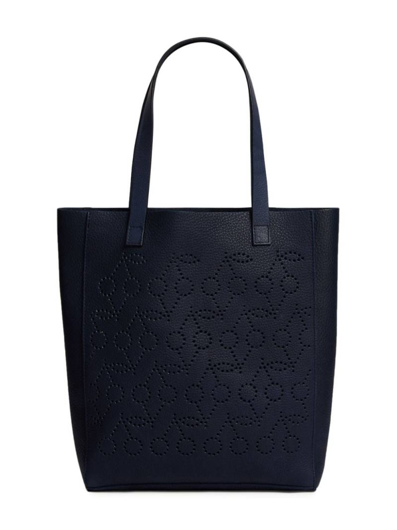 Bonpoint Tilla perforated leather tote bag - Blue von Bonpoint