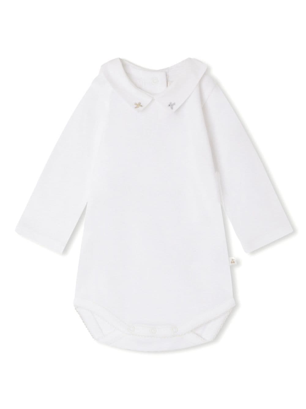 Bonpoint bird-embroidered cotton body - White von Bonpoint