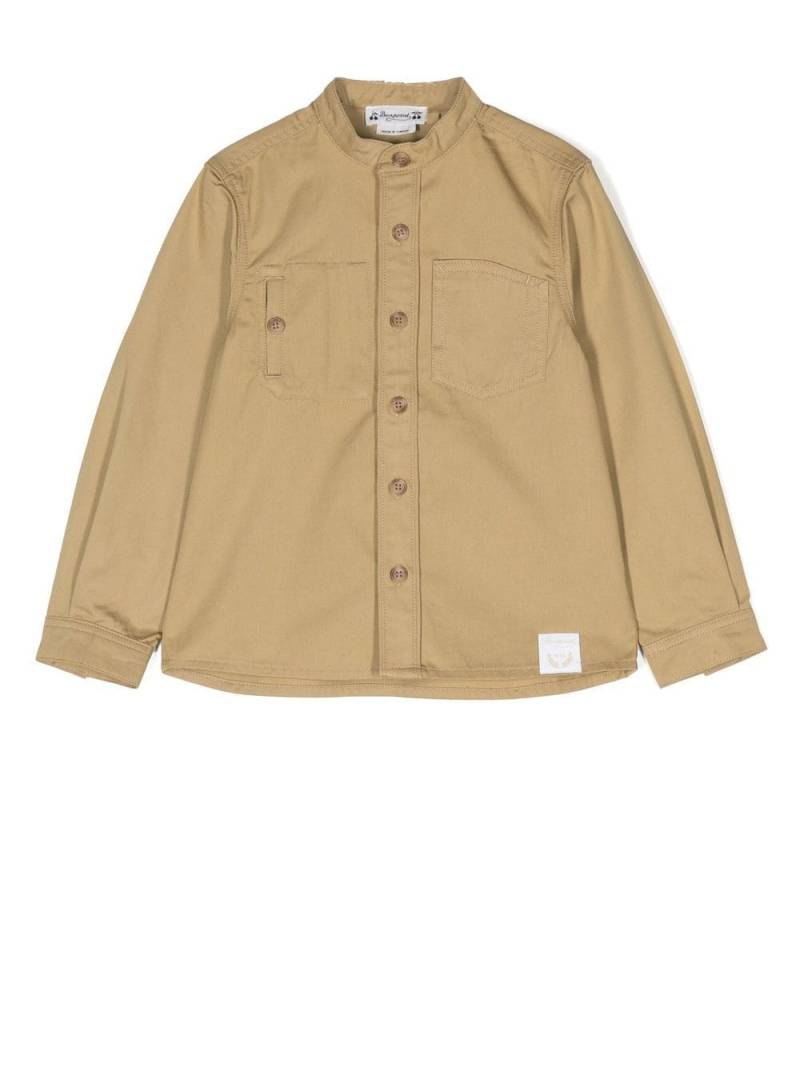 Bonpoint button-up long-sleeved shirt - Neutrals von Bonpoint