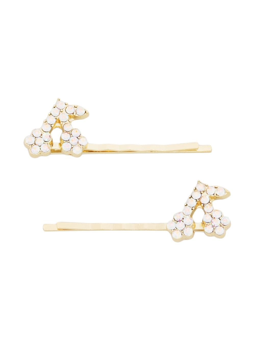 Bonpoint cherry-appliqué hair clips (pack of two) - Gold von Bonpoint