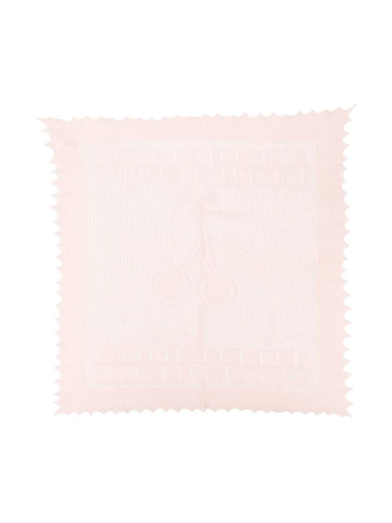 Bonpoint cherry-detail pointelle-knit blanket - Pink von Bonpoint