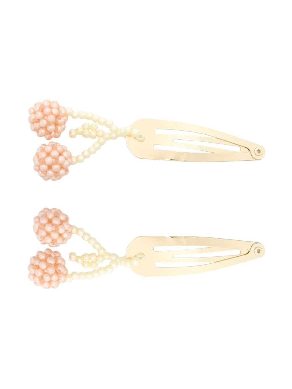 Bonpoint cherry-embellished hair clips (pack of two) - Gold von Bonpoint