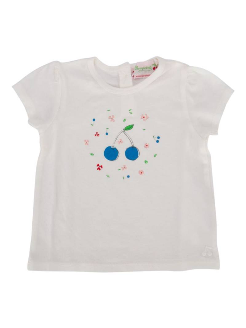 Bonpoint cherry-print T-shirt - White von Bonpoint