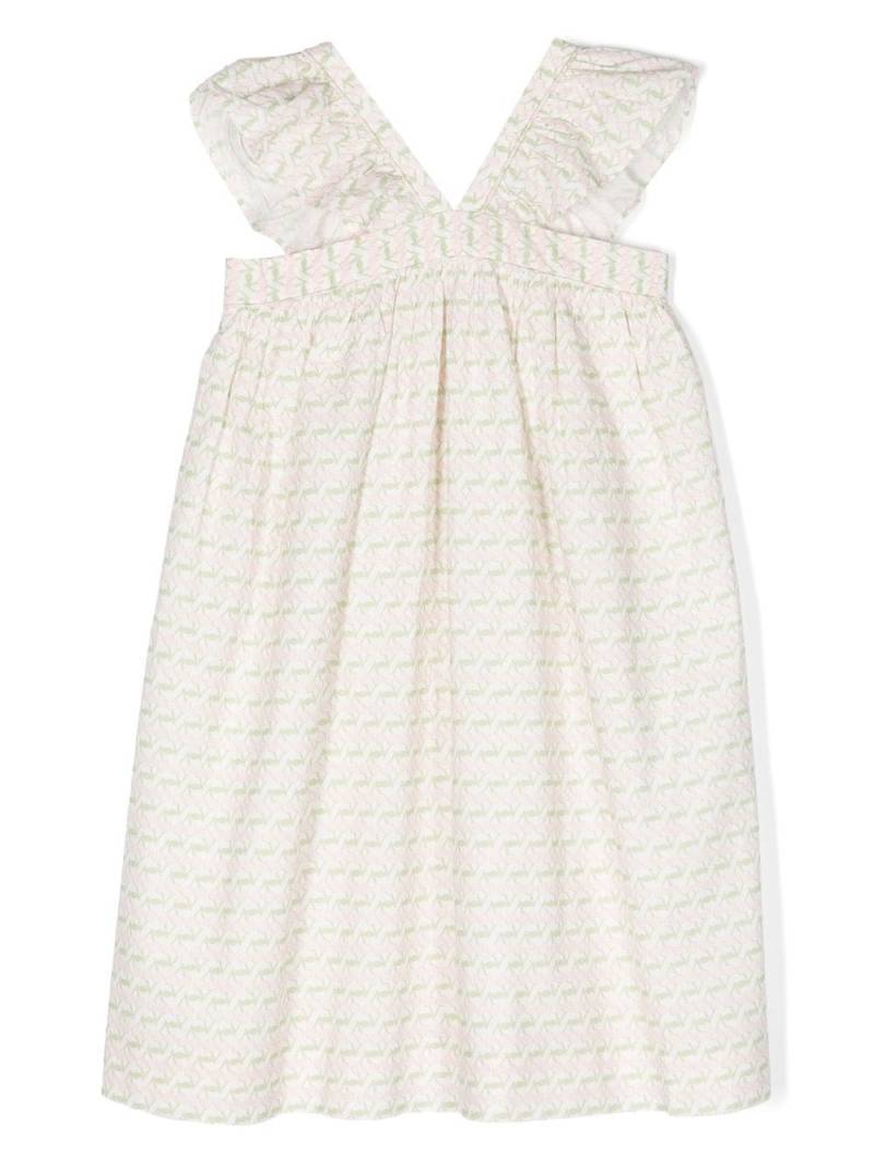 Bonpoint cherry-print ruffle dress - White von Bonpoint