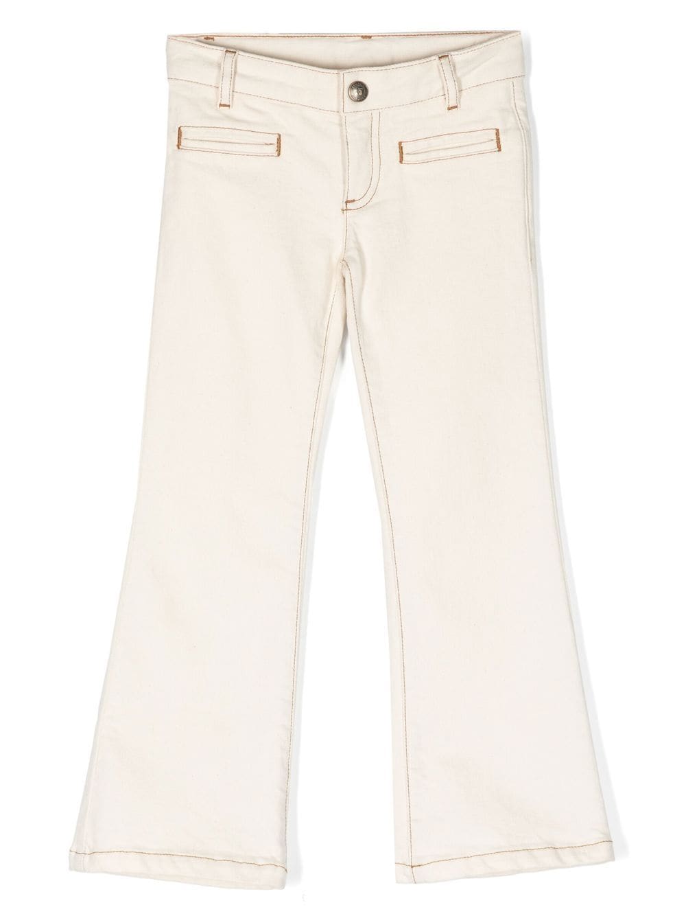 Bonpoint contrast stitched bootcut jeans - Neutrals von Bonpoint