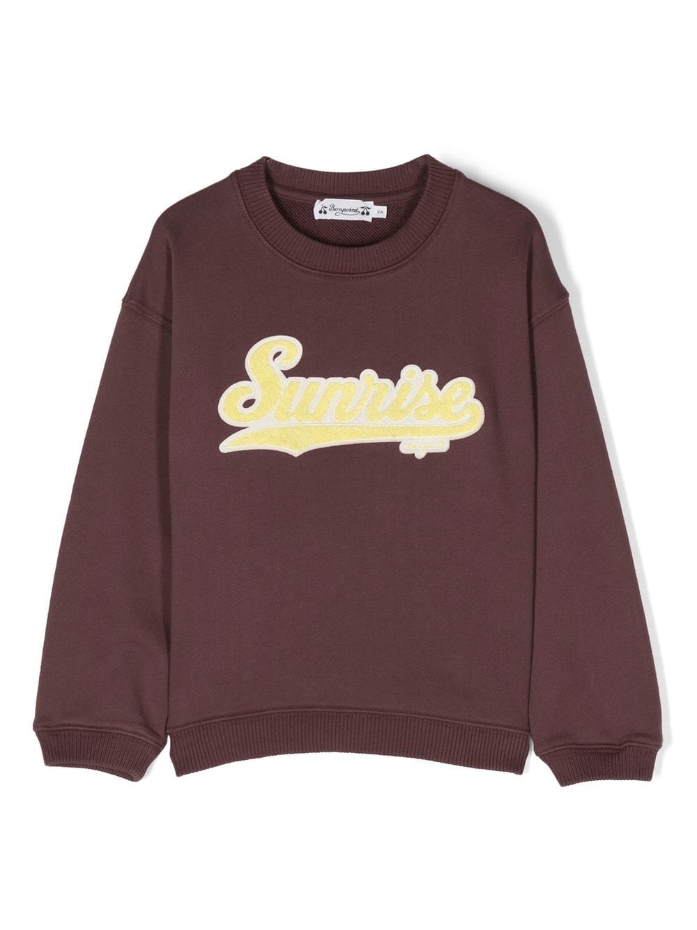 Bonpoint cotton appliqué-detail sweatshirt - Brown von Bonpoint