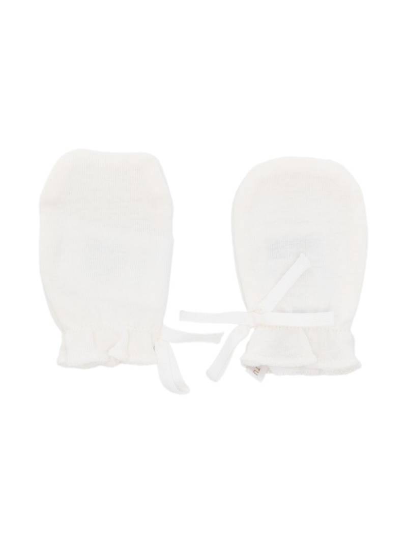 Bonpoint cotton mittens - White von Bonpoint