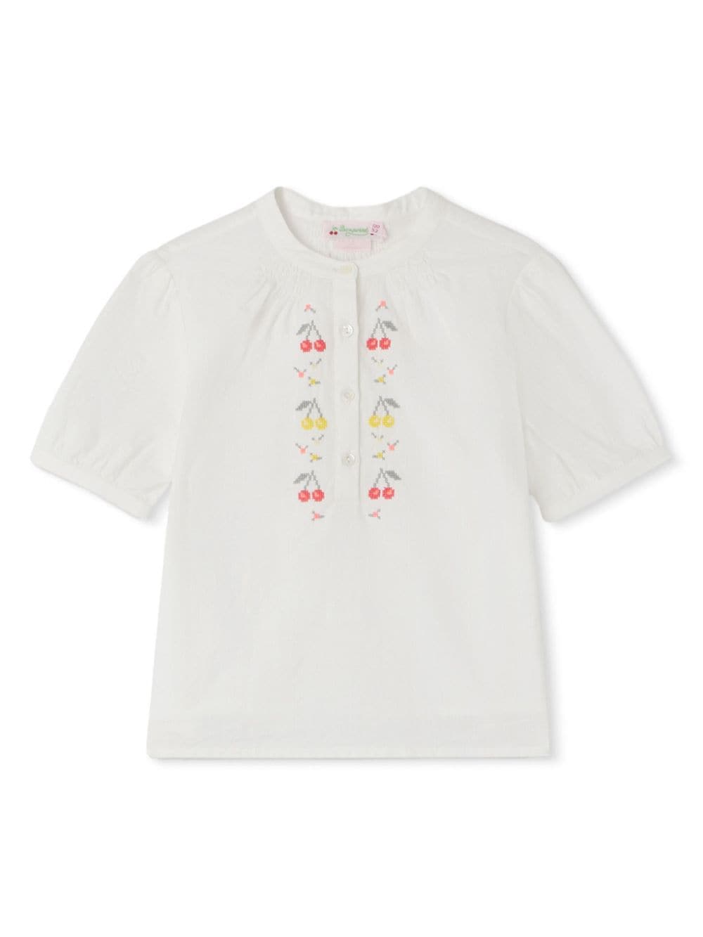 Bonpoint embroidered-logo cotton blouse - White von Bonpoint