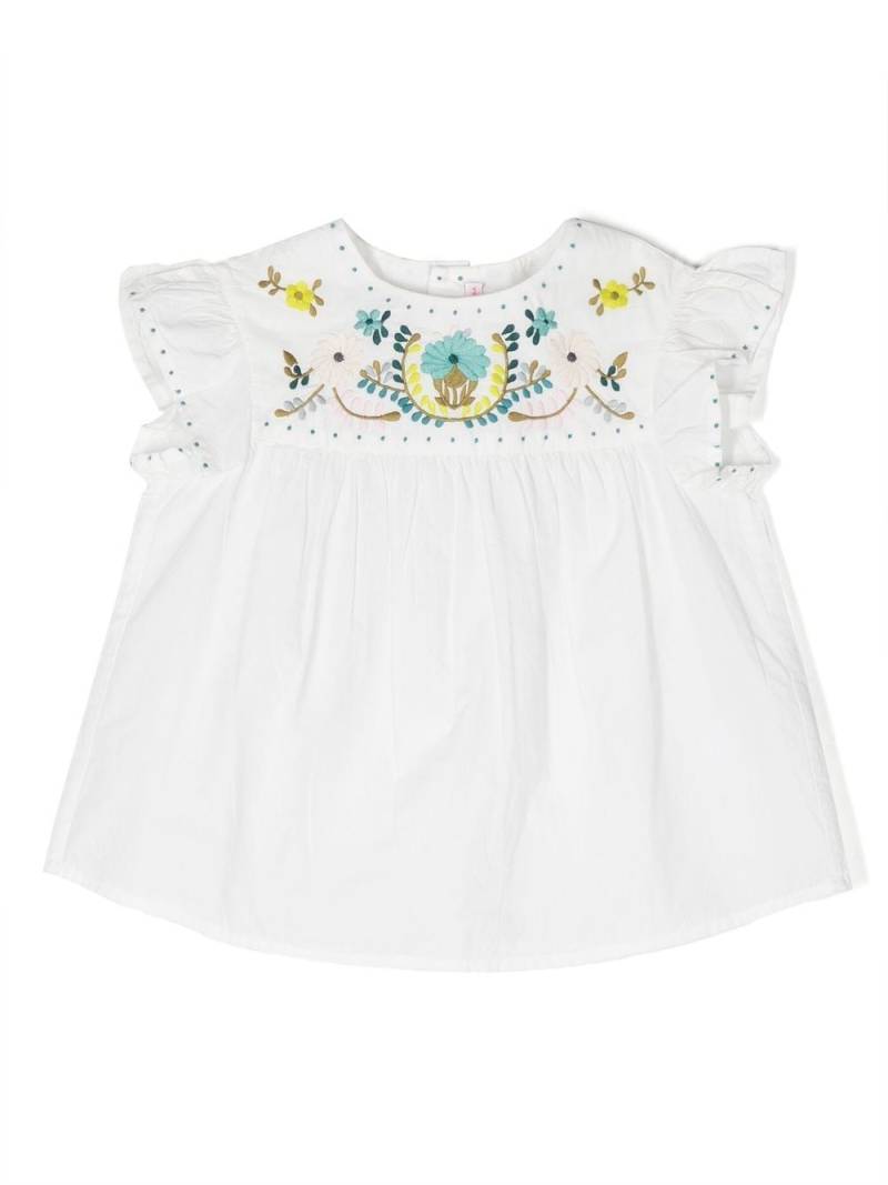 Bonpoint floral-embroidery cotton top - White von Bonpoint