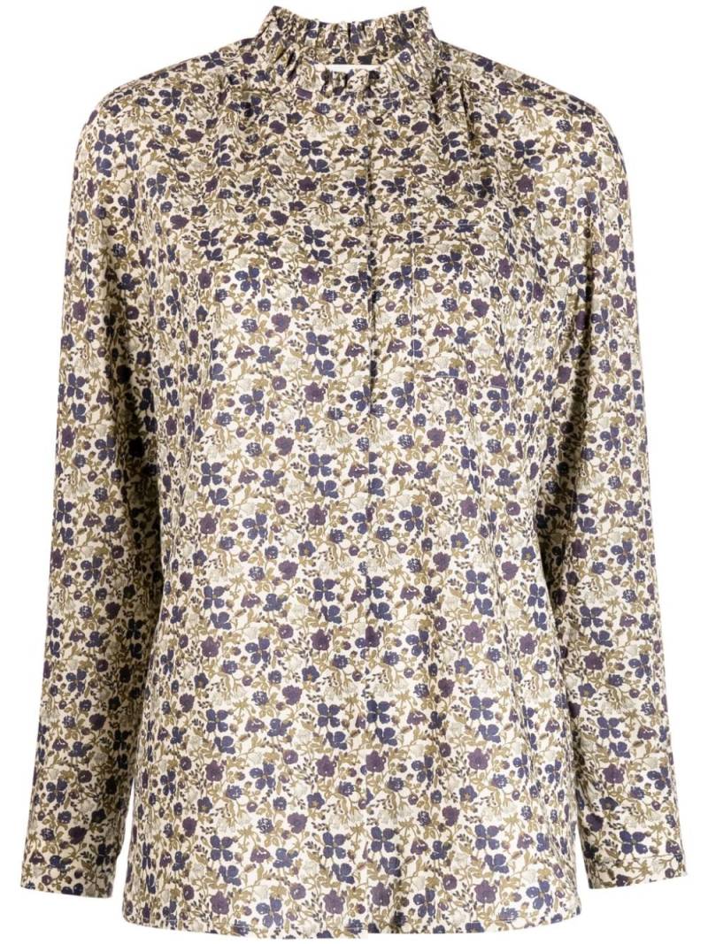 Bonpoint floral-print cotton blouse - Brown von Bonpoint