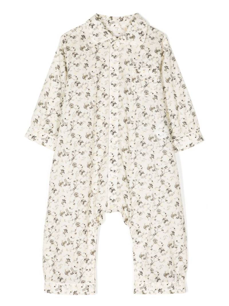 Bonpoint floral-print cotton pajama - Yellow von Bonpoint