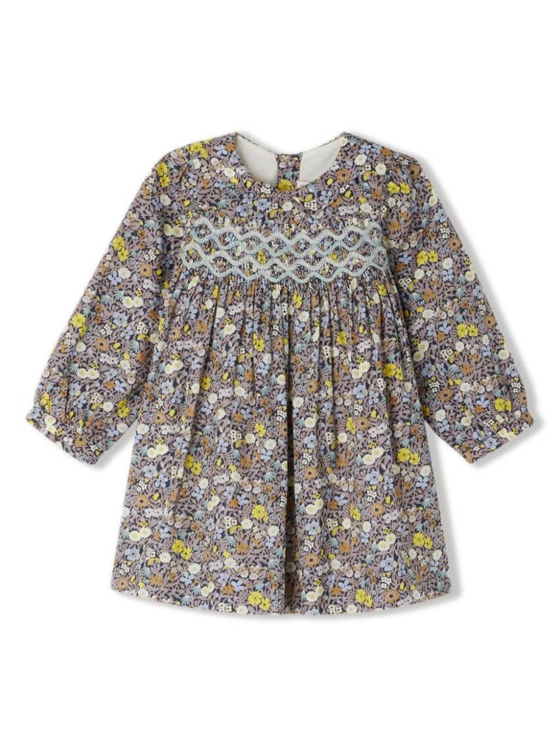 Bonpoint floral-print smocked-panel dress - Yellow von Bonpoint