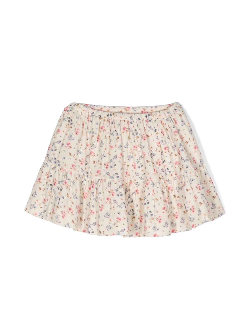 Bonpoint floral-print tiered skirt - Neutrals von Bonpoint