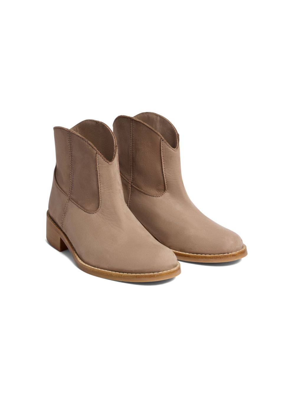 Bonpoint leather ankle boots - Neutrals von Bonpoint