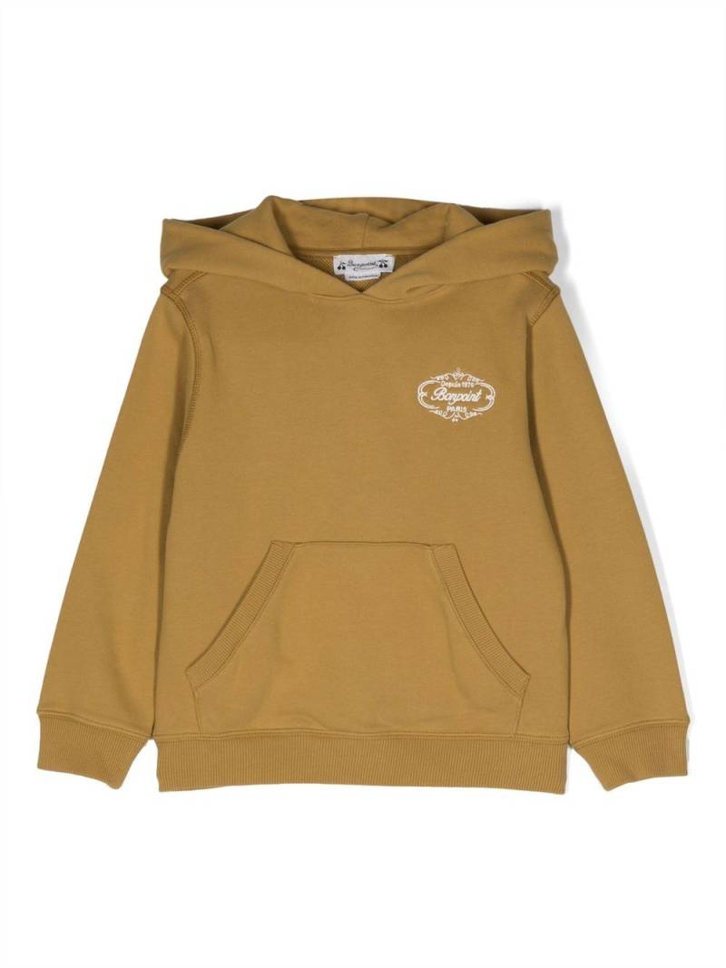 Bonpoint logo-embroidered cotton hoodie - Yellow von Bonpoint