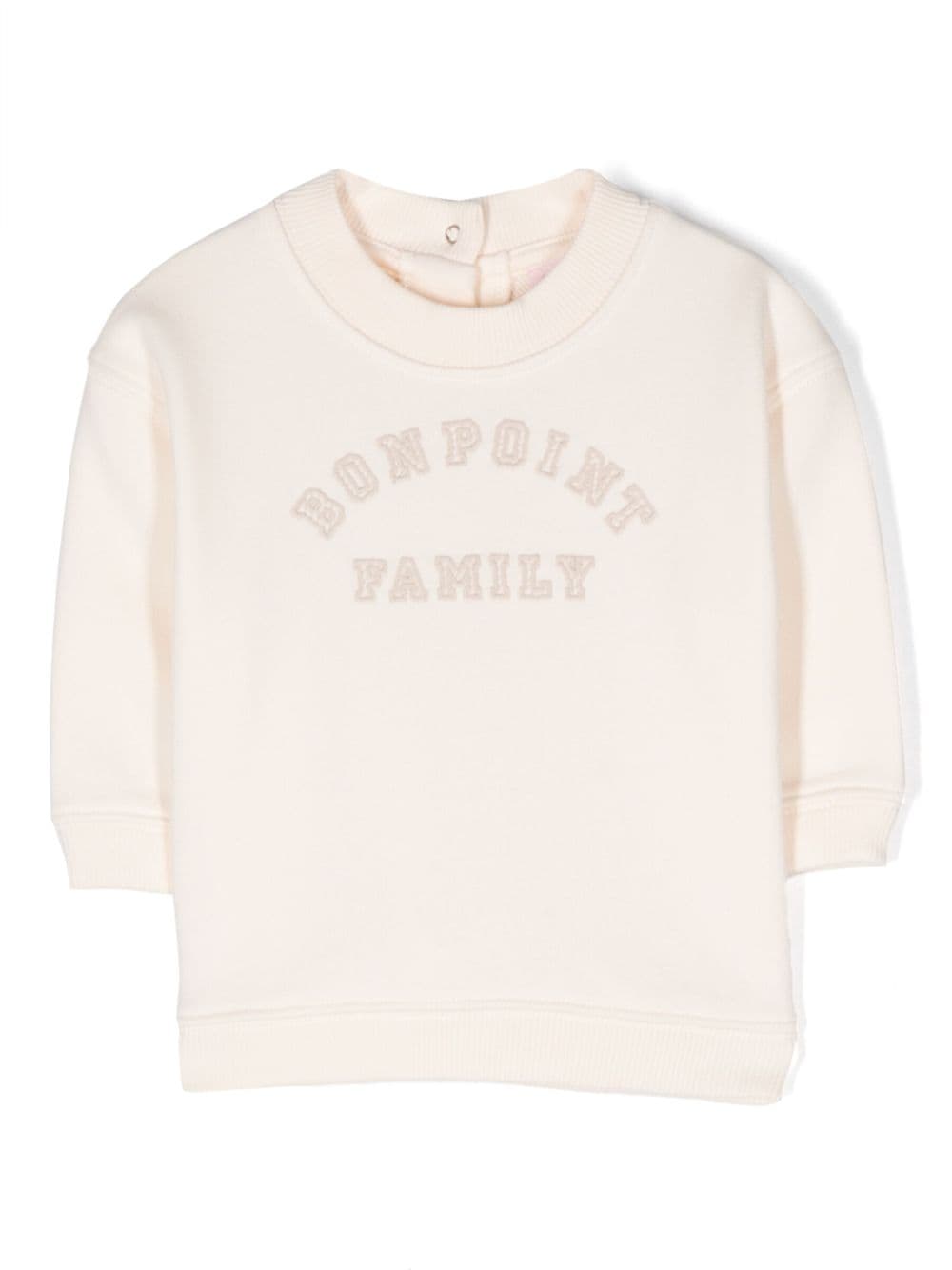 Bonpoint logo-embroidered rear-button sweatshirt - Pink von Bonpoint