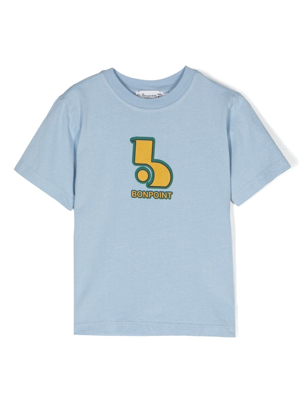 Bonpoint logo-print cotton T-shirt - Blue von Bonpoint