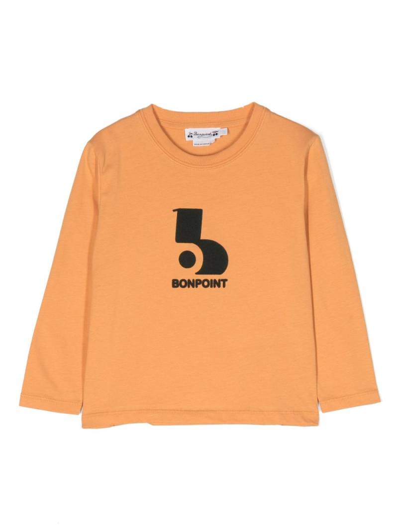 Bonpoint logo-print cotton jumper - Yellow von Bonpoint