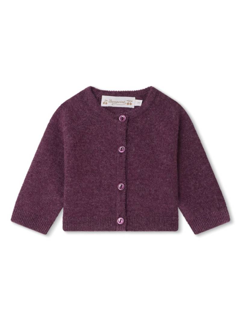 Bonpoint long-sleeve cashmere cardigan - Purple von Bonpoint