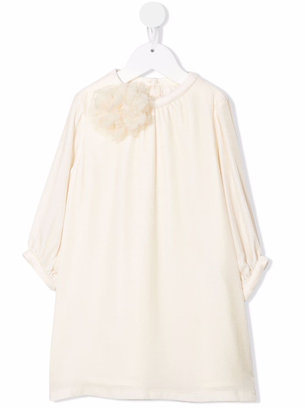 Bonpoint panne velvet-effect shirt dress - White von Bonpoint