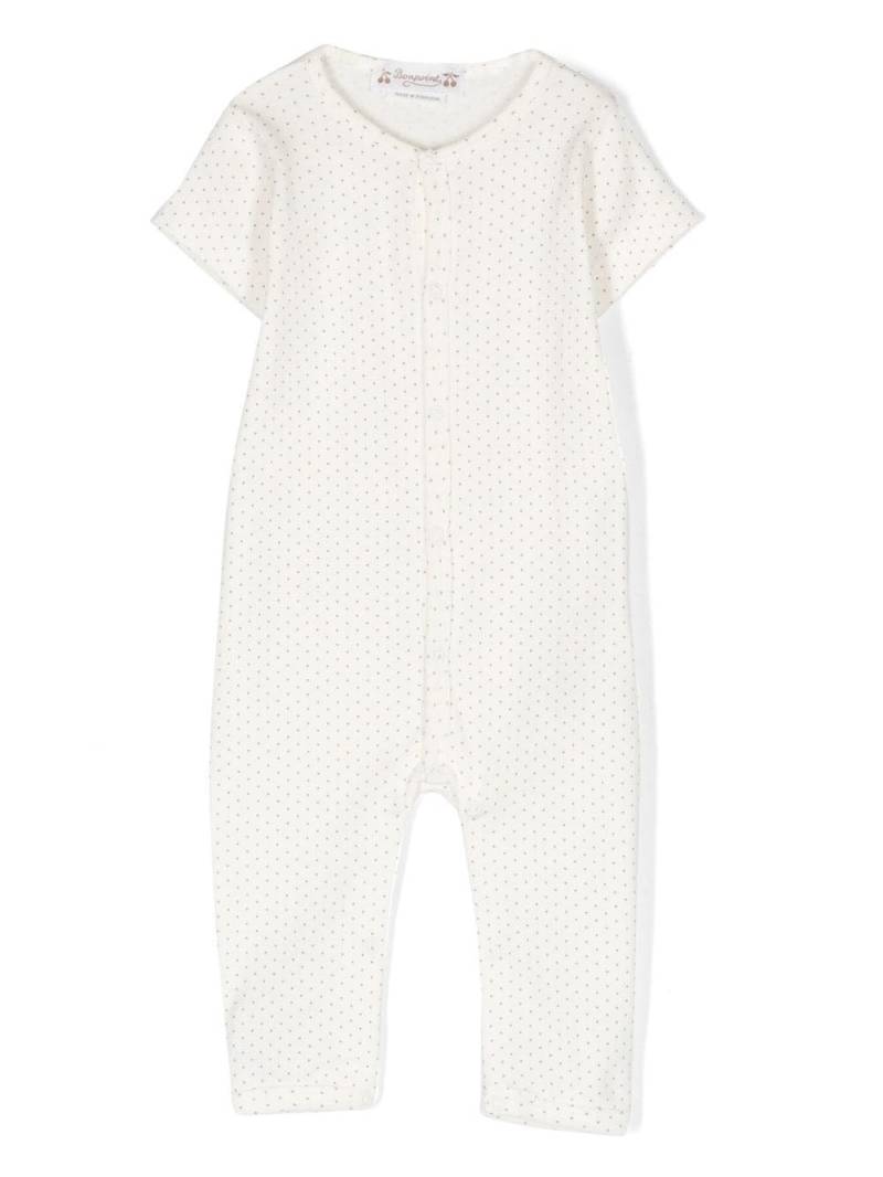 Bonpoint polka-dot short-sleeve romper - White von Bonpoint