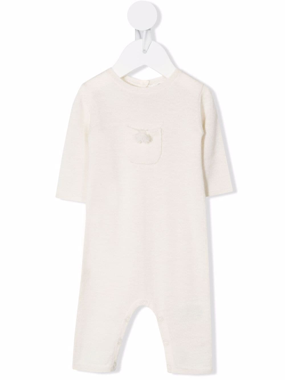 Bonpoint pompom-embellished cashmere romper - White von Bonpoint