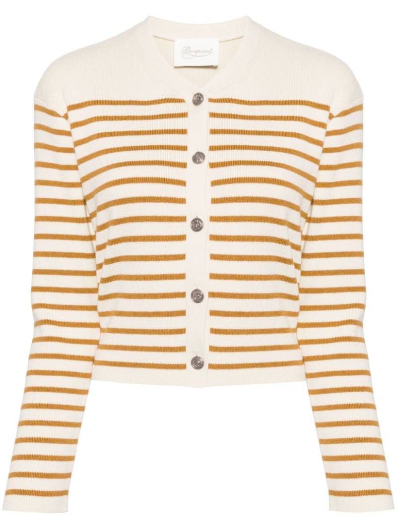 Bonpoint striped V-neck cardigan - Neutrals von Bonpoint