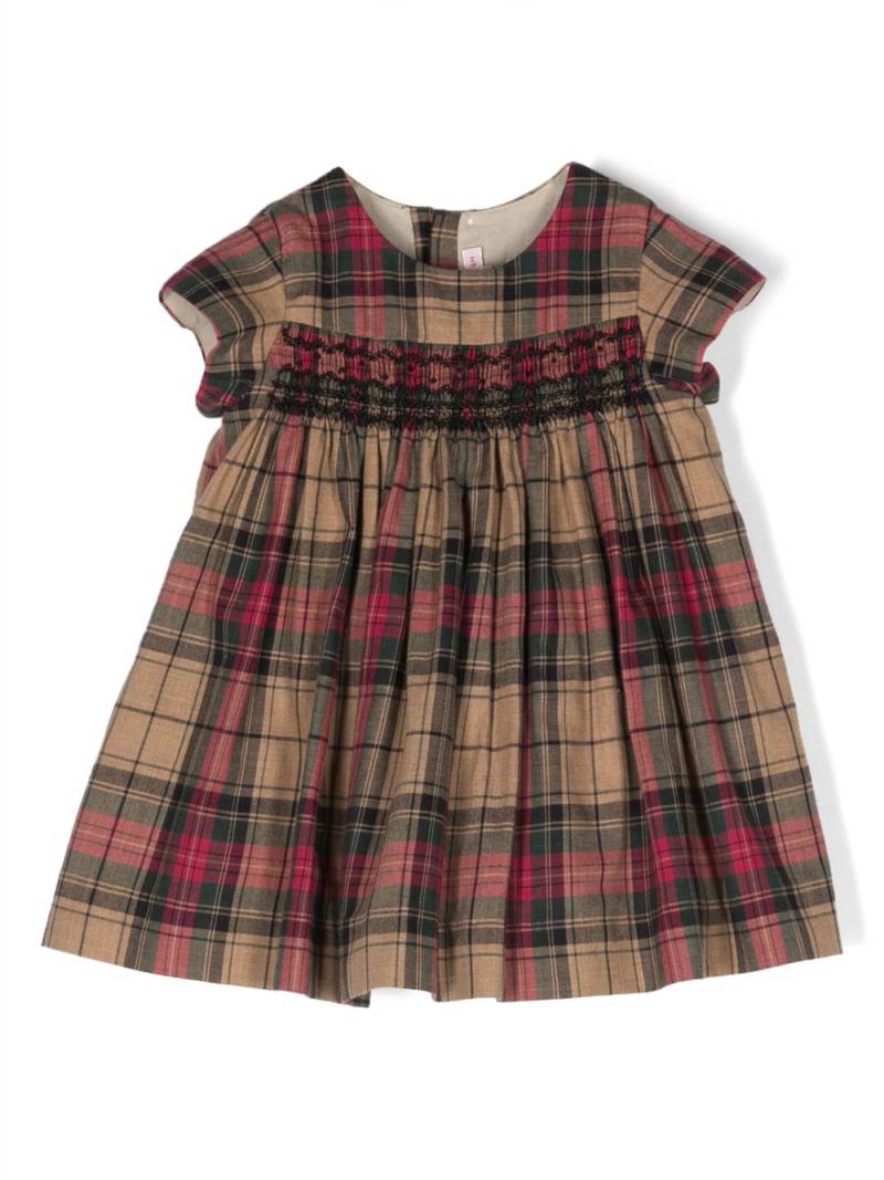 Bonpoint tartan-check smock dress - Neutrals von Bonpoint