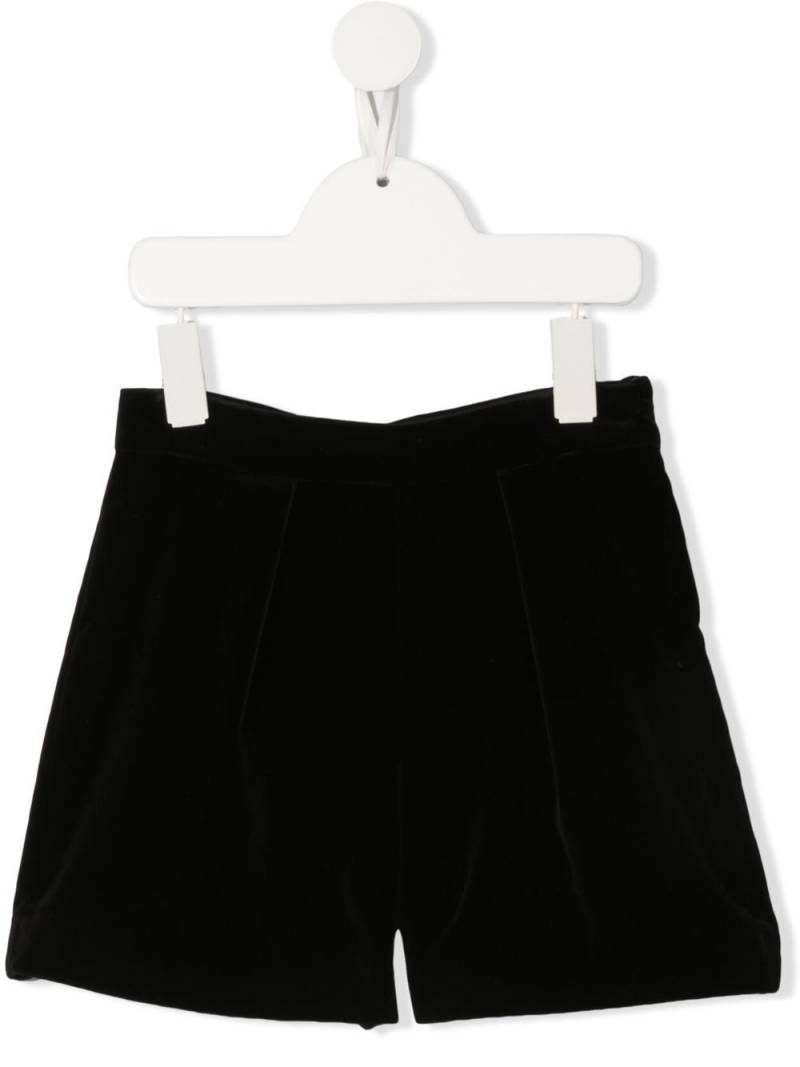 Bonpoint velvet-effect zip shorts - Black von Bonpoint