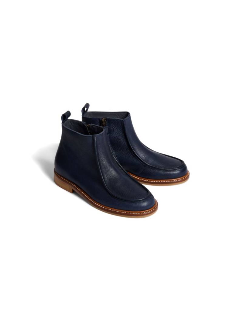 Bonpoint zip-up leather ankle boots - Blue von Bonpoint