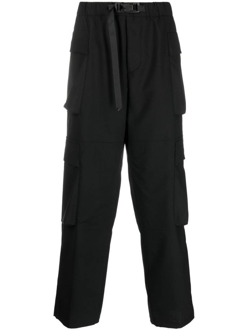 Bonsai buckle-fastening belted cargo trousers - Black von Bonsai